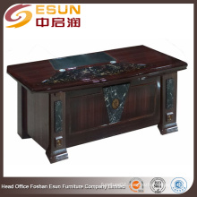 Modern round edge marble decoration desktop paper painting executive desk office table design